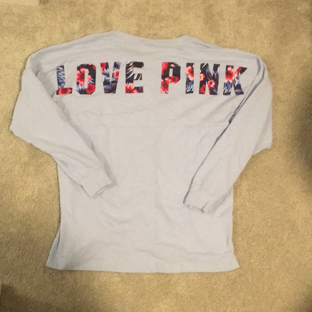 light blue sweater from victoria’s secret pink